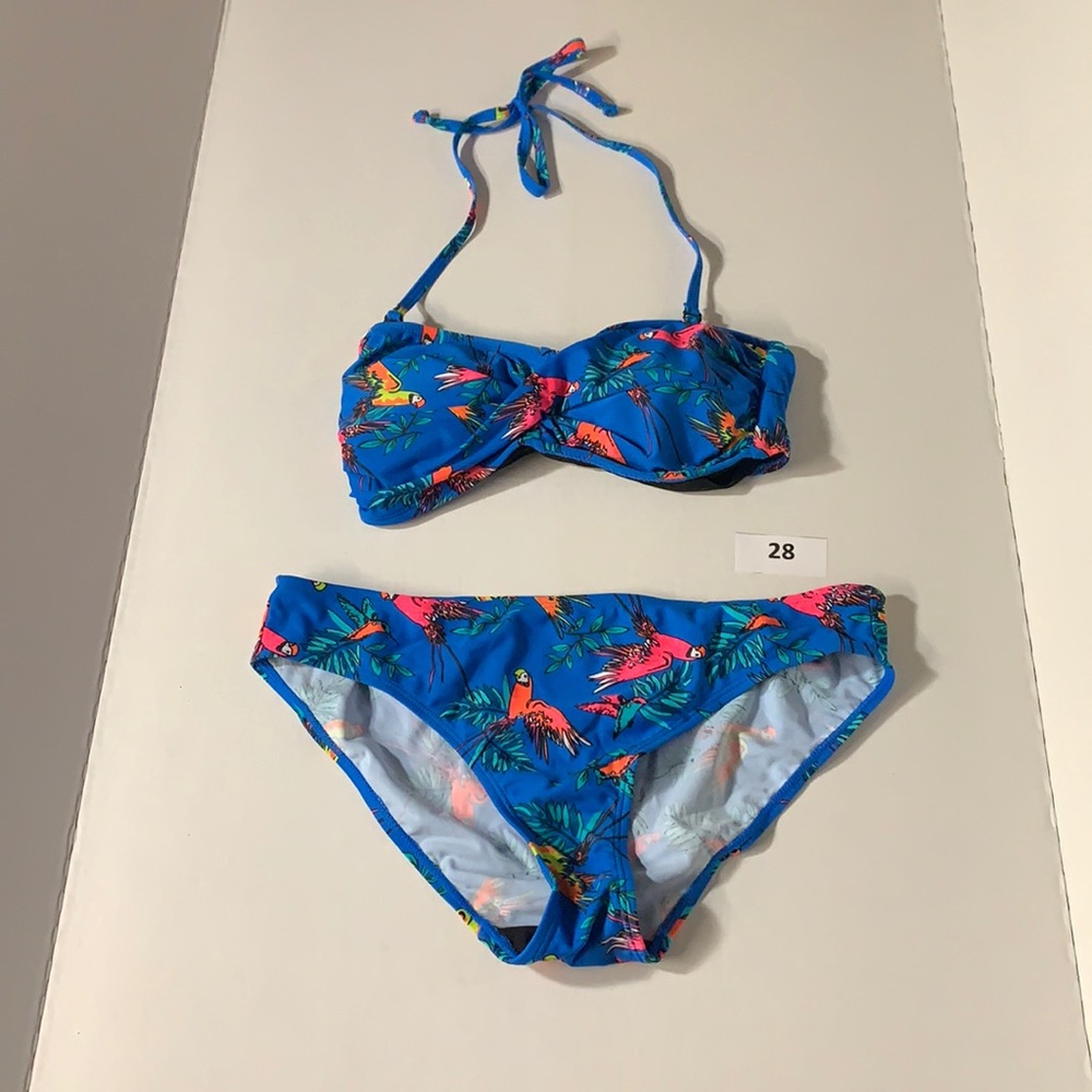 Size 6 Blue with Birdies Bikini